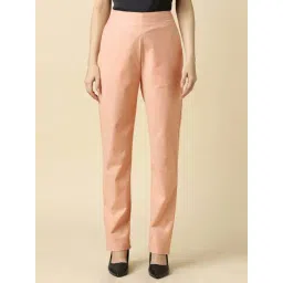 Allen Solly Peach Regular Fit Trousers-picture-29