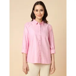 Allen Solly Pink Cotton Printed Shirt-picture-26