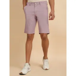 Allen Solly Pink Cotton Slim Fit Shorts-picture-15