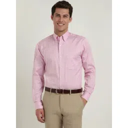 Allen Solly Pink Regular Fit Checks Shirt-picture-32