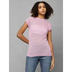 Allen Solly Pink Self Pattern Top-picture-19