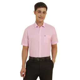 Allen Solly Pink Slim fit Solid Shirt-picture-45