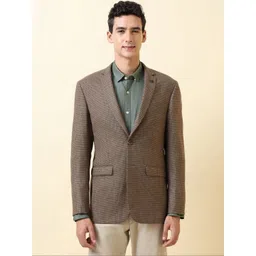 Allen Solly Printed Single-Breasted Slim Fit Blazer-picture-14