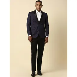 Allen Solly Printed Slim-Fit Single-Breasted Two-Piece Formal Suit-image-8