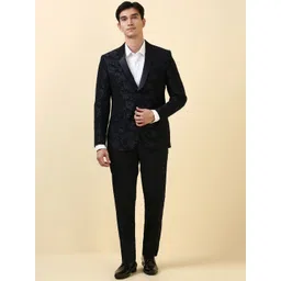 Allen Solly Printed Slim Fit Single Breasted Two Piece Suit-image-38