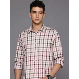 Allen Solly Pure Cotton Custom Slim Fit Other Checks Casual Shirt-picture-26
