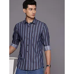 Allen Solly Pure Cotton Custom Slim Fit Striped Casual Shirt-picture-28