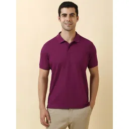 Allen Solly Purple Cotton Regular Fit Polo T-Shirt-picture-35