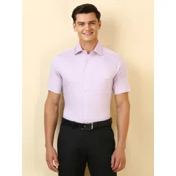 Allen Solly Purple Cotton Regular Fit Shirt-picture-11