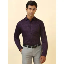 Allen Solly Purple Cotton Slim Fit Printed Shirt-picture-40