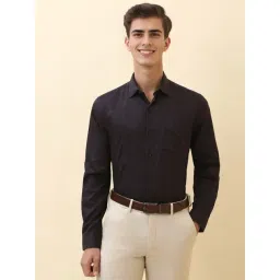 Allen Solly Purple Cotton Slim Fit Printed Shirt-picture-36