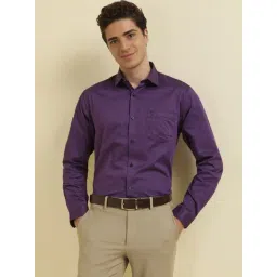 Allen Solly Purple Cotton Slim Fit Shirt-picture-22