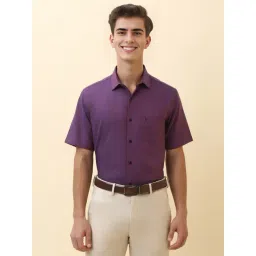 Allen Solly Purple Cotton Slim Fit Shirt-picture-20