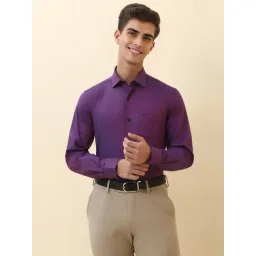 Allen Solly Purple Cotton Slim Fit Shirt-picture-23