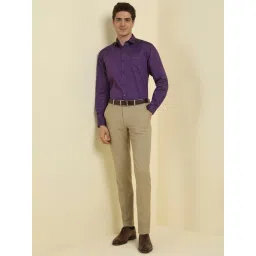 Allen Solly Purple Cotton Slim Fit Shirt image 5
