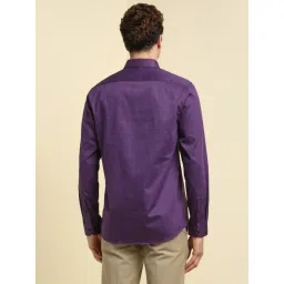 Allen Solly Purple Cotton Slim Fit Shirt image 2