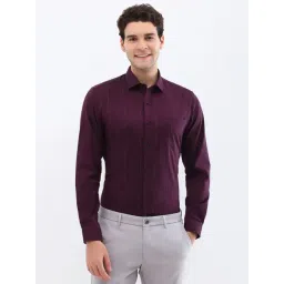 Allen Solly Purple Cotton Slim Fit Striped Shirt-picture-32