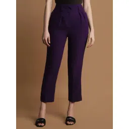 Allen Solly Purple Mid Rise Formal Trousers-picture-47