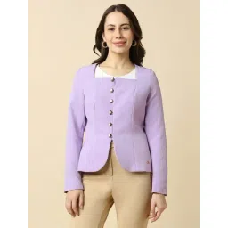Allen Solly Purple Regular Fit Blazer-picture-28