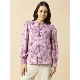 Allen Solly Purple Regular Fit Printed Shirt-picture-12
