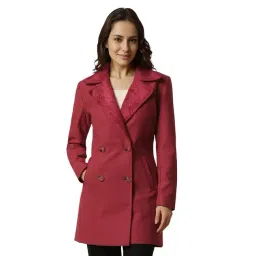 Allen Solly Red Solid Overcoat-picture-12