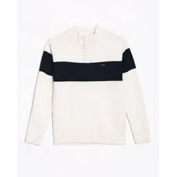 allen solly Round-Neck Sweater with Short Sleeves-picture-12