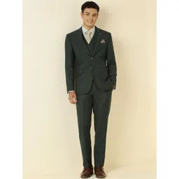 Allen Solly Self-Design Single-Breasted Slim-Fit 3-Piece Suits-picture-36