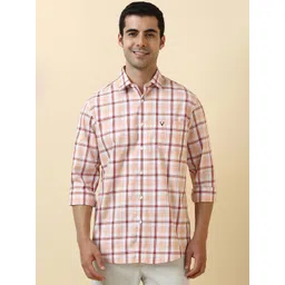 Allen Solly Slim Fit Checked Long Sleeves Pure Cotton Casual Shirt-picture-32