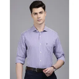 Allen Solly Slim Fit Striped Pure Cotton Formal Shirt-picture-40