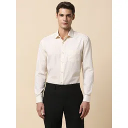 Allen Solly Slim Fit Textured Spread Collar Pure Cotton Formal Shirt-picture-15