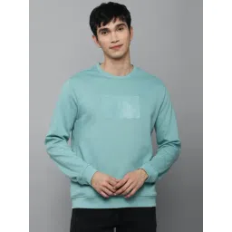 Allen Solly Teal Cotton Regular Fit SweatShirt-picture-16