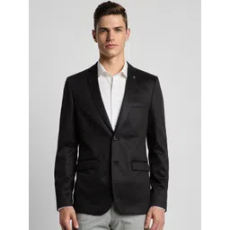 Allen Solly Ultra Slim-Fit Notched Lapel Collar Single-Breasted Formal Blazer-picture-31