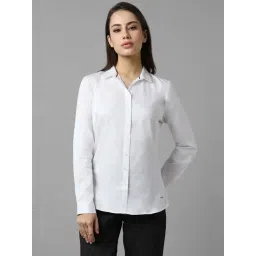 Allen Solly White Cotton Formal Shirt-picture-16