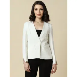 Allen Solly White Cotton Regular Fit Blazer-picture-32