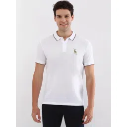 Allen Solly White Cotton Regular Fit Polo T-Shirt-picture-36