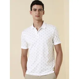 Allen Solly White Cotton Regular Fit Printed Polo T-Shirt-picture-19