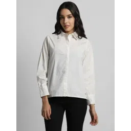 Allen Solly White Cotton Regular Fit Shirt-picture-21
