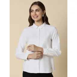 Allen Solly White Cotton Regular Fit Shirt-picture-41