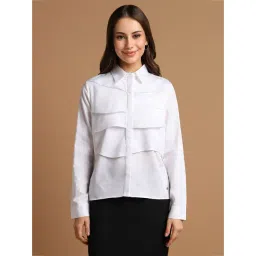 Allen Solly White Cotton Regular Fit Shirt-picture-43