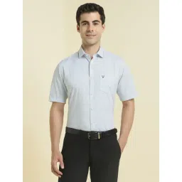 Allen Solly White Cotton Slim Fit Printed Shirt-picture-31