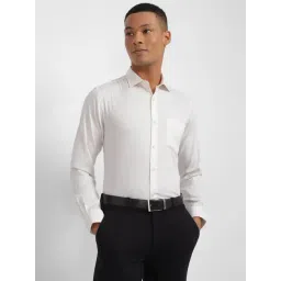 Allen Solly White Cotton Slim Fit Shirt-picture-22