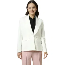 Allen Solly White Plain Blazer-picture-23