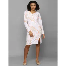 Allen Solly White Printed Shift Dress-picture-22