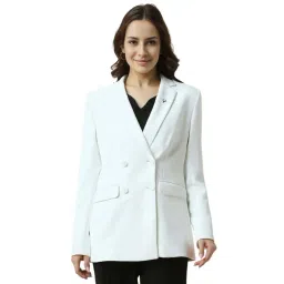 Allen Solly White Regular Fit Blazer-picture-26