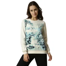 Allen Solly White Regular fit Print Sweatshirts-picture-47