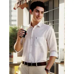 Allen Solly White Slim Fit Print Shirt-picture-45