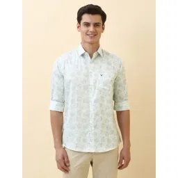 Allen Solly White Slim Fit Printed Shirt-picture-29