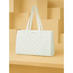 Allen Solly White Textured Tote-picture-22