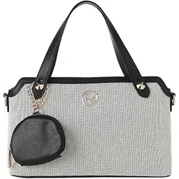 allen solly Woman Solid PU Structured Handheld Bag with Tasselled-picture-13