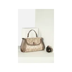 Allen Solly Women Casual Printed Beige Handbag with Detachable Strap-picture-20